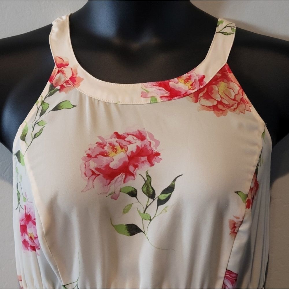 Torrid 1 Rose High Low halter tunic top - Picture 5 of 9